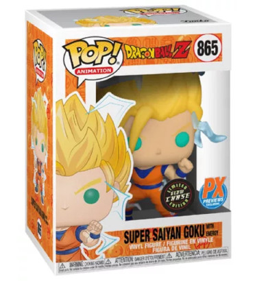 SUPER SAIYAN GOKU WITH ENERGY / DRAGON BALL Z / FIGURINE FUNKO POP / EXCLUSIVE PX PREVIEW / CHASE