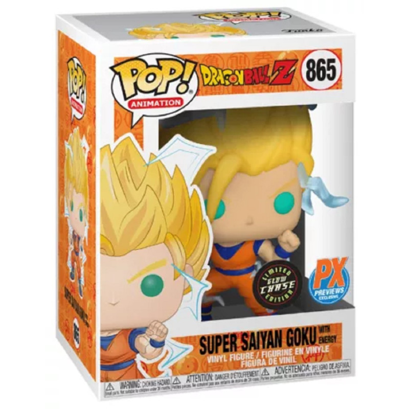 SUPER SAIYAN GOKU WITH ENERGY / DRAGON BALL Z / FIGURINE FUNKO POP / EXCLUSIVE PX PREVIEW / CHASE