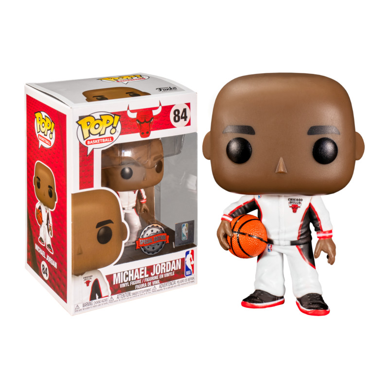 MICHAEL JORDAN WHITE WARM UP / CHICAGO BULLS / FIGURINE FUNKO POP / EXCLUSIVE SPECIAL EDITION