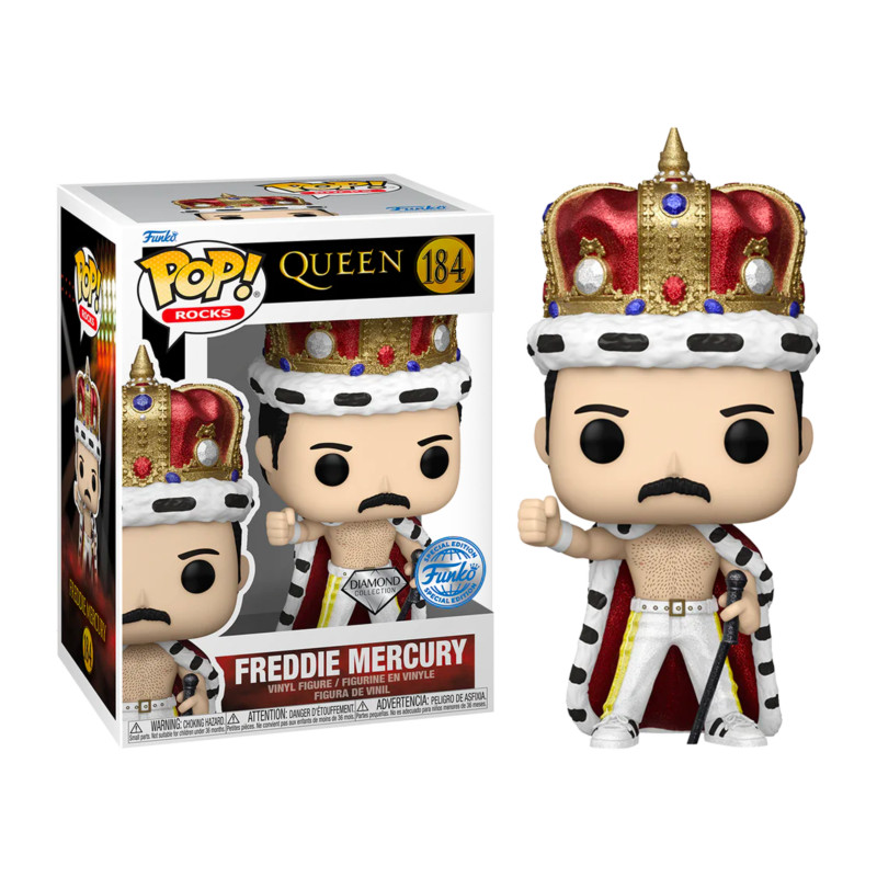 FREDDIE MERCURY KING / QUEEN / FIGURINE FUNKO POP / EXCLUSIVE SPECIAL EDITION / DIAMOND