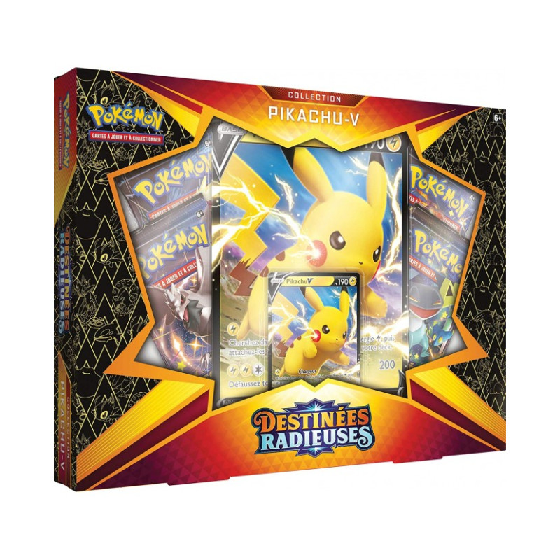 Pokémon boîte métal Destinées radieuses 5 boosters + 1 carte promo