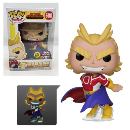 SILVER AGE ALL MIGHT / MY HERO ACADEMIA / FIGURINE FUNKO POP / EXCLUSIVE SPECIAL EDITION / GITD