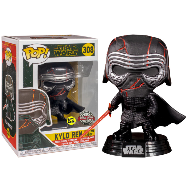 KYLO REN SUPREME LEADER / STAR WARS / FIGURINE FUNKO POP / EXCLUSIVE SPECIAL EDITION / GITD