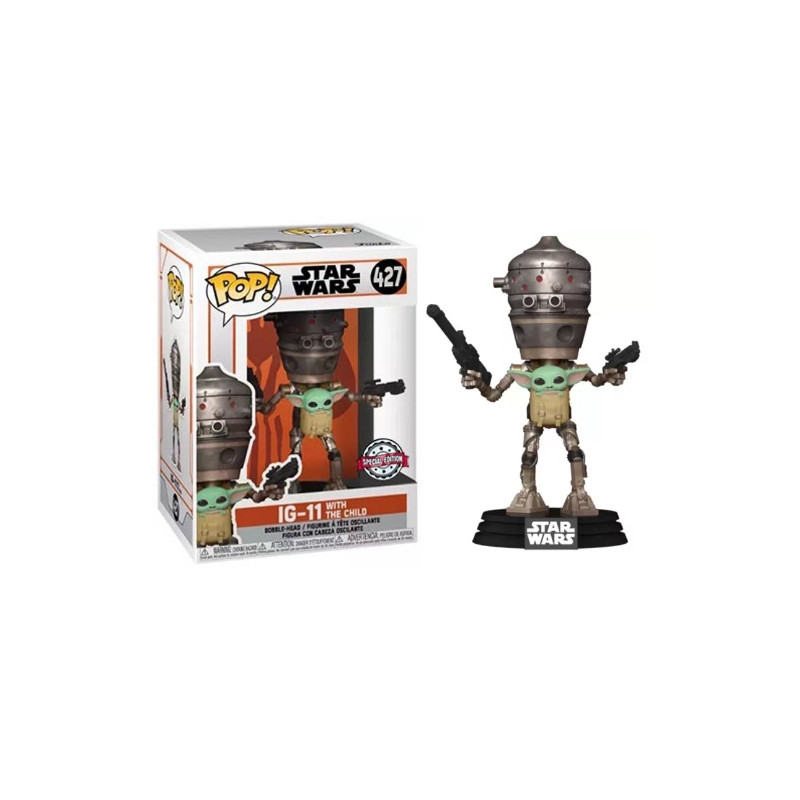 IG-11 WITH THE CHILD / STAR WARS THE MANDALORIAN / FIGURINE FUNKO POP / EXCLUSIVE SPECIAL EDITION