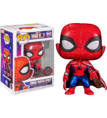 ZOMBIE HUNTER SPIDEY METALLIC / MARVEL WHAT IF / FIGURINE FUNKO POP / EXCLUSIVE SPECIAL EDITION