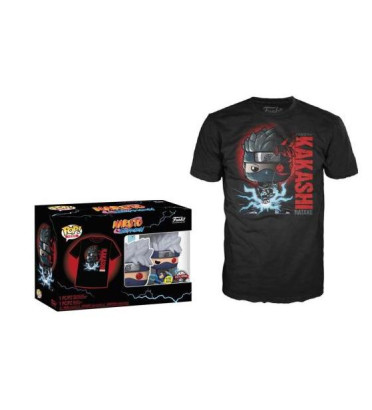 T-SHIRT S AVEC POP KAKASHI / NARUTO / FIGURINE FUNKO POP / EXCLUSIVE SPECIAL EDITION