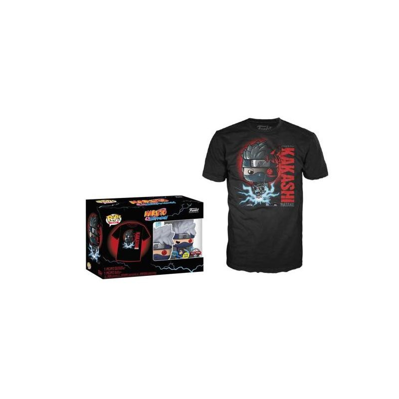 T-SHIRT S AVEC POP KAKASHI / NARUTO / FIGURINE FUNKO POP / EXCLUSIVE SPECIAL EDITION