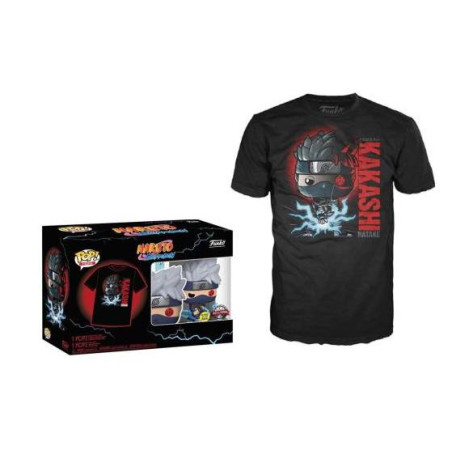 T-SHIRT S AVEC POP KAKASHI / NARUTO / FIGURINE FUNKO POP / EXCLUSIVE SPECIAL EDITION