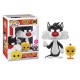 SYLVESTER AND TWEETY / LOONEY TUNES / FIGURINE FUNKO POP / EXCLUSIVE SPECIAL EDITION / FLOCKED