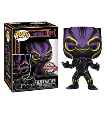 BLACK PANTHER / BLACKLIGHT / FIGURINE FUNKO POP / EXCLUSIVE SPECIAL EDITION