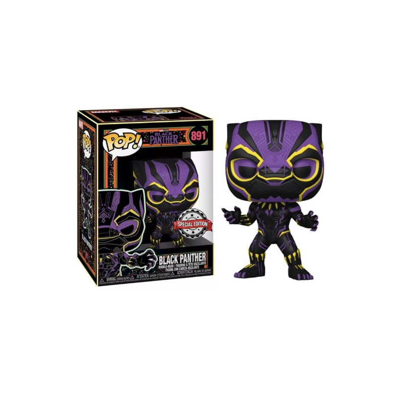 BLACK PANTHER / BLACKLIGHT / FIGURINE FUNKO POP / EXCLUSIVE SPECIAL EDITION