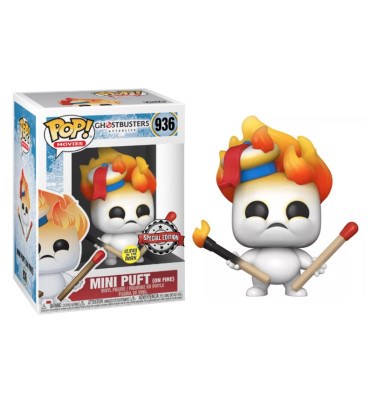 MINI PUFT ON FIRE / GHOSTBUSTERS AFTERLIFE / FIGURINE FUNKO POP / EXCLUSIVE SPECIAL EDITION / GITD