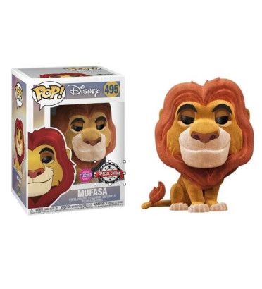 MUFASA / LE ROI LION / FIGURINE FUNKO POP / EXCLUSIVE SPECIAL EDITION / FLOCKED