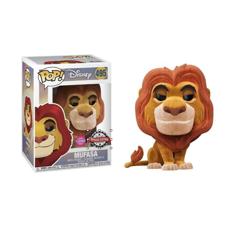 MUFASA / LE ROI LION / FIGURINE FUNKO POP / EXCLUSIVE SPECIAL EDITION / FLOCKED