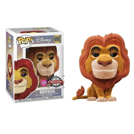 MUFASA / LE ROI LION / FIGURINE FUNKO POP / EXCLUSIVE SPECIAL EDITION / FLOCKED