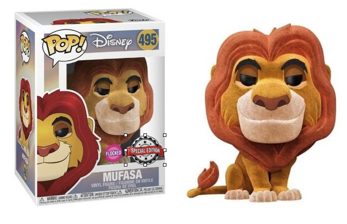 Flocked mufasa funko pop new arrivals