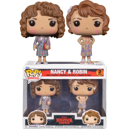 2 PACK NANCY ET ROBIN / STRANGER THINGS / FIGURINE FUNKO POP / EXCLUSIVE SPECIAL EDITION