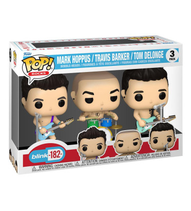 3 PACK MARK HOPPUS TRAVIS BARKER TOM DELONGE / BLINK 182 / FIGURINE FUNKO POP