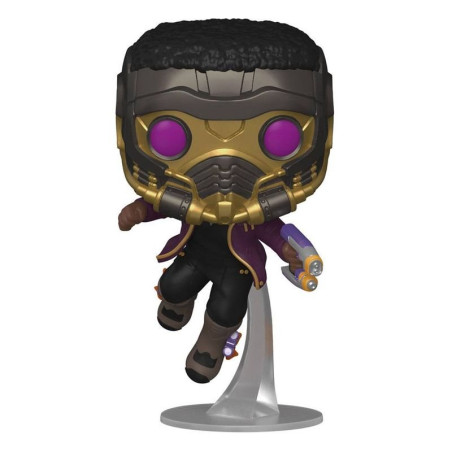 T-CHALLA STAR LORD METALLIC / MARVEL WHAT IF / FIGURINE FUNKO POP / EXCLUSIVE SPECIAL EDITION
