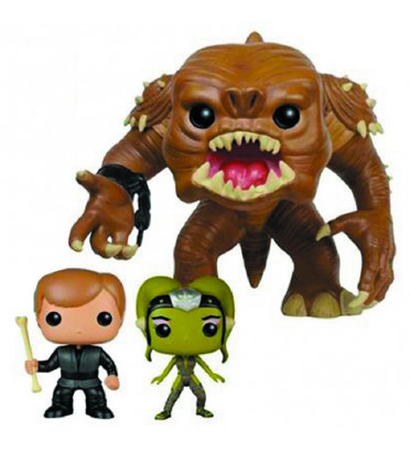 3-PACK RANCOR AVEC LUKE SKYWALKER ET SLAVE OOLA / STAR WARS / FIGURINE FUNKO POP/ UNDERGROUND TOYS EXCLUSIVE