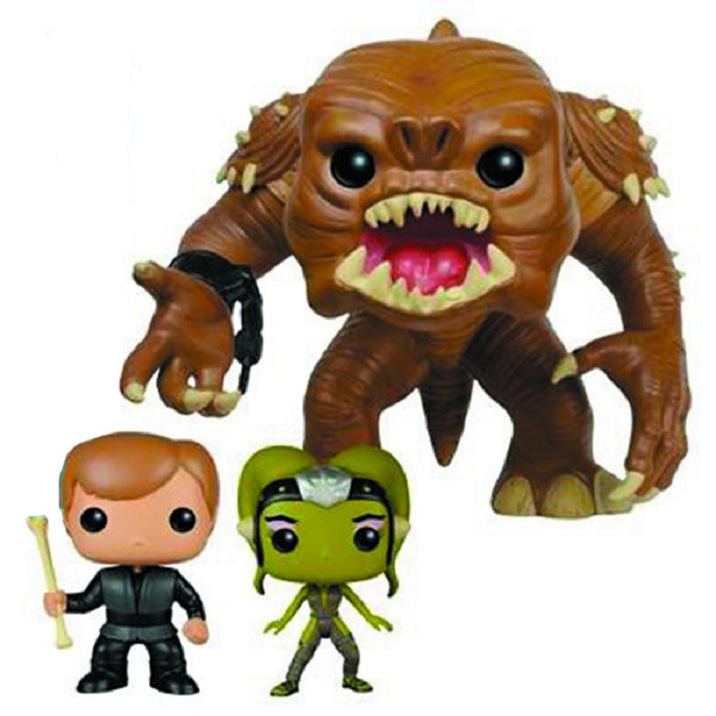 3-PACK RANCOR AVEC LUKE SKYWALKER ET SLAVE OOLA / STAR WARS / FIGURINE FUNKO POP/ UNDERGROUND TOYS EXCLUSIVE