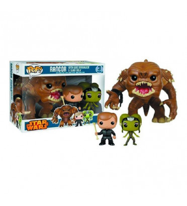 3-PACK RANCOR AVEC LUKE SKYWALKER ET SLAVE OOLA / STAR WARS / FIGURINE FUNKO POP/ UNDERGROUND TOYS EXCLUSIVE