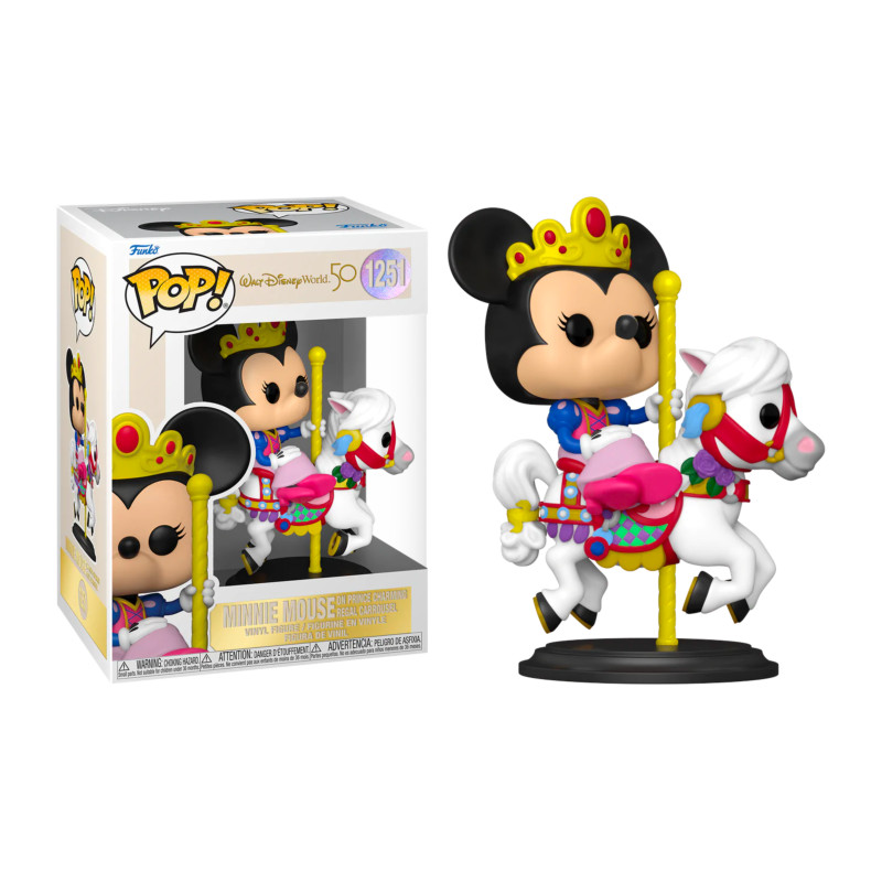 MINNIE MOUSE ON PRINCE CHARMING REGAL CARROUSEL / DISNEY WORLD / FIGURINE FUNKO POP