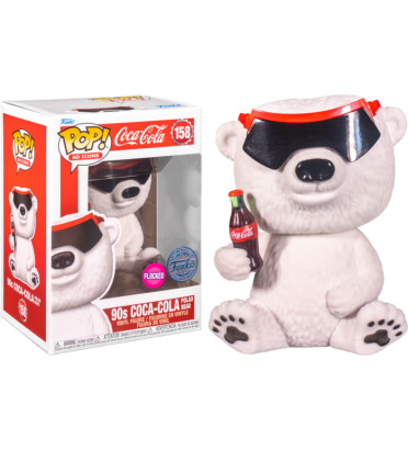 90S COCA COLA BEAR / COCA COLA / FIGURINE FUNKO POP / EXCLUSIVE SPECIAL EDITION / FLOCKED