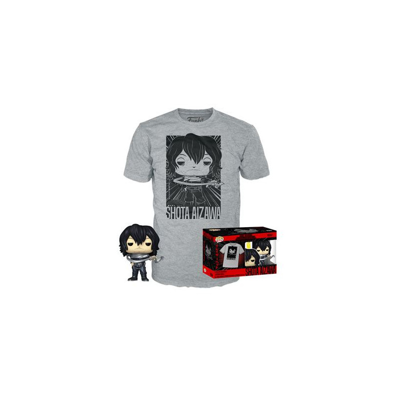 T-SHIRT XL AVEC POP SHOTA AIZAWA / MY HERO ACADEMIA / FIGURINE FUNKO POP