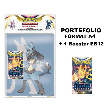 ALBUM POKEMON AVEC BOOSTER TEMPETE ARGENTEE / CARTE POKEMON VF