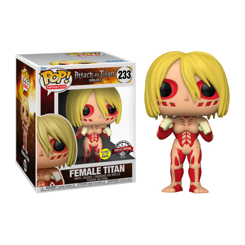 FEMALE TITAN OVERSIZED / ATTACK ON TITAN / FIGURINE FUNKO POP / EXCLUSIVE SPECIAL EDITION / GITD