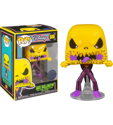 JACK SKELLINGTON SCARY FACE BLACKLIGHT / LETRANGE NOEL DE MR JACK / FIGURINE FUNKO POP / EXCLUSIVE SPECIAL EDITION