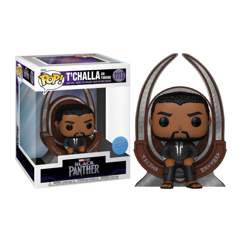 TCHALLA ON THRONE / BLACK PANTHER / FIGURINE FUNKO POP / EXCLUSIVE SPECIAL EDITION