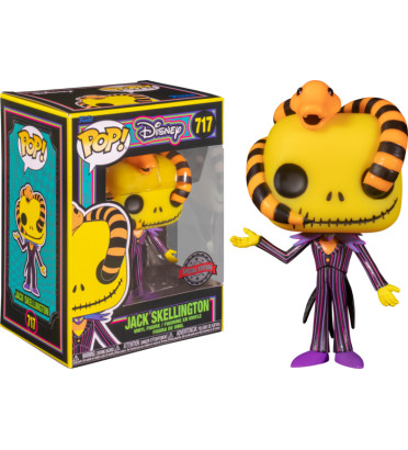 JACK SKELLINGTON WITH SNAKE BLACKLIGHT / L'ETRANGE NOEL DE MR JACK / FIGURINE FUNKO POP / EXCLUSIVE SPECIAL EDITION