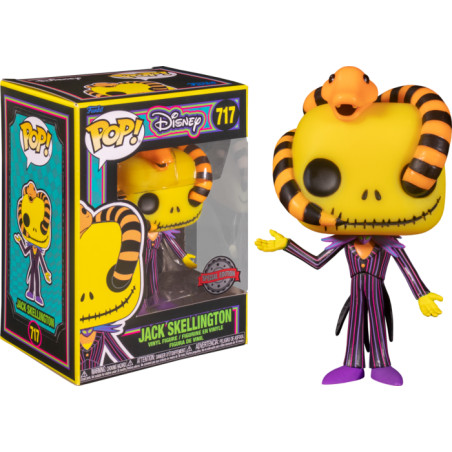 JACK SKELLINGTON WITH SNAKE BLACKLIGHT / LETRANGE NOEL DE MR JACK / FIGURINE FUNKO POP / EXCLUSIVE SPECIAL EDITION