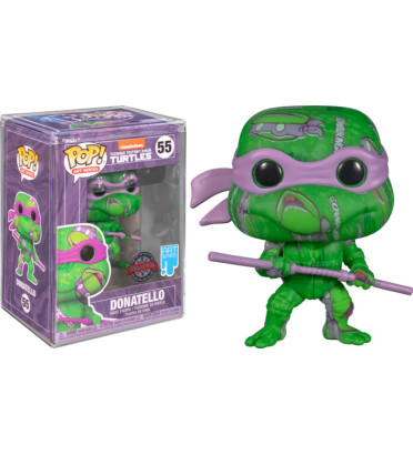 DONATELLO ARTIST WITH POP PROTECTOR / LES TORTUES NINJA / FIGURINE FUNKO POP / EXCLUSIVE SPECIAL EDITION