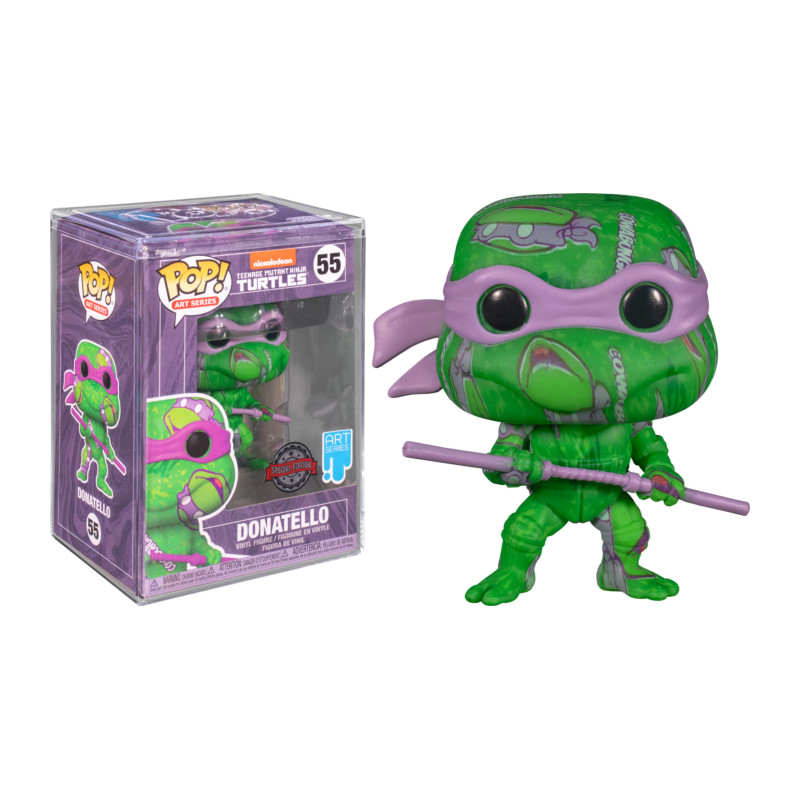 DONATELLO ARTIST WITH POP PROTECTOR / LES TORTUES NINJA / FIGURINE FUNKO POP / EXCLUSIVE SPECIAL EDITION