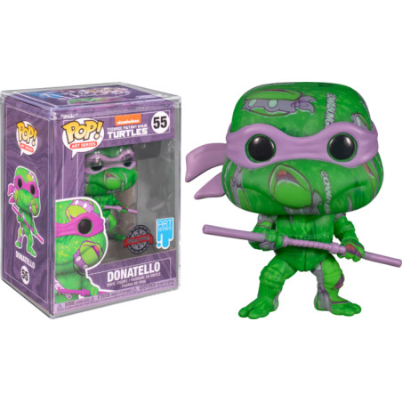 DONATELLO ARTIST WITH POP PROTECTOR / LES TORTUES NINJA / FIGURINE FUNKO POP / EXCLUSIVE SPECIAL EDITION
