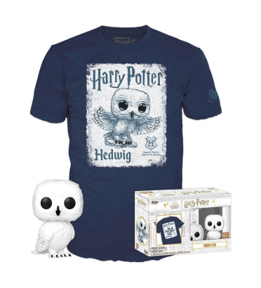 T-SHIRT L AVEC POP HEDWIG / HARRY POTTER / FIGURINE FUNKO POP