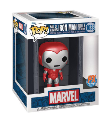 HALL OF ARMOR IRON MAN MODEL 8 SILVER CENTURION OVERSIZED / MARVEL / FIGURINE FUNKO POP / EXCLUSIVE PX PREVIEW