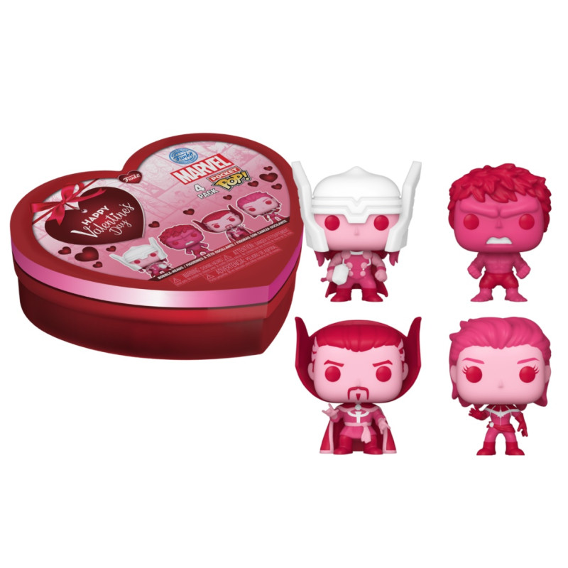 4 PACK SAINT VALENTIN / MARVEL / FUNKO POCKET POP