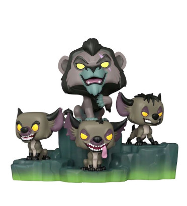 VILLAINS ASSEMBLE SCAR WITH HYENAS / LE ROI LION / FIGURINE FUNKO POP / EXCLUSIVE SPECIAL EDITION