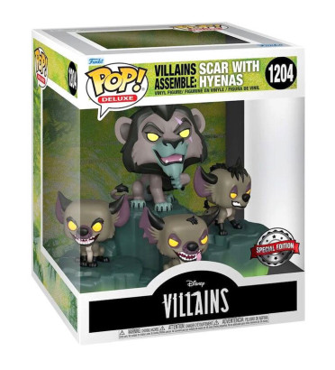 VILLAINS ASSEMBLE SCAR WITH HYENAS / LE ROI LION / FIGURINE FUNKO POP / EXCLUSIVE SPECIAL EDITION VILLAINS ASSEMBLE SCAR WITH HYENAS / LE ROI LION / FIGURINE FUNKO POP / EXCLUSIVE SPECIAL EDITION