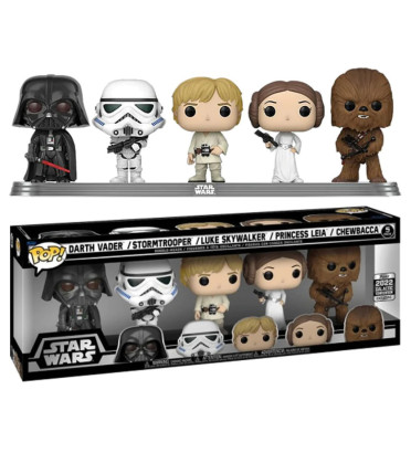 5 PACK CELEBRATION NEW HOPE / STAR WARS / FIGURINE FUNKO POP / EXCLUSIVE GALACTIC CONVENTION