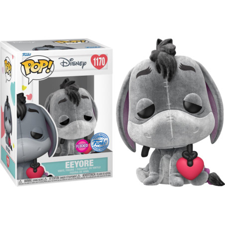 EEYORE WITH HEART / WINNIE L'OURSON / FIGURINE FUNKO POP / EXCLUSIVE SPECIAL EDITION / FLOCKED
