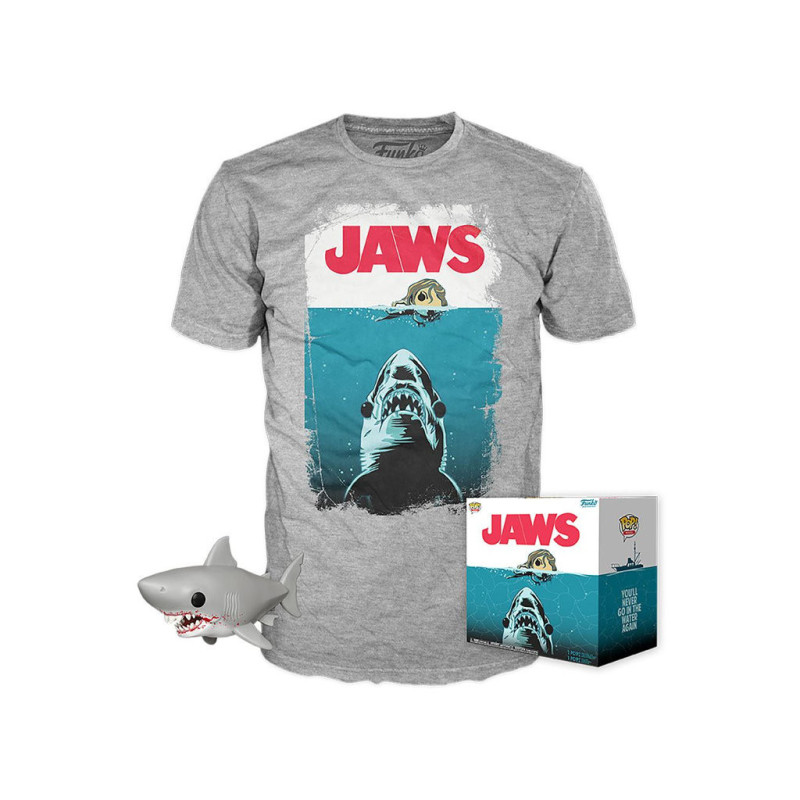 T-SHIRT S AVEC POP REQUIN / LES DENTS DE LA MER / FIGURINE FUNKO POP