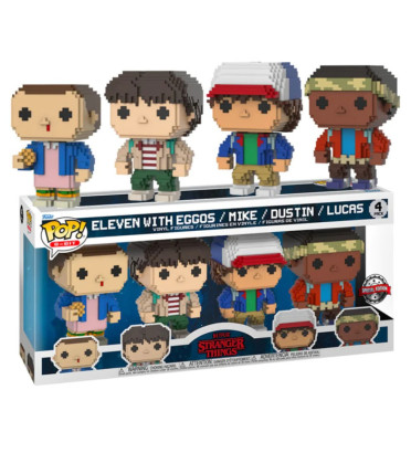 4 PACK ELEVEN,MIKE,DUSTIN, LUCAS 8 BITS / STRANGER THINGS / FIGURINE FUNKO POP / EXCLUSIVE SPECIAL EDITION 4 PACK ELEVEN,MIKE,DUSTIN, LUCAS 8 BITS / STRANGER THINGS / FIGURINE FUNKO POP / EXCLUSIVE SPECIAL EDITION