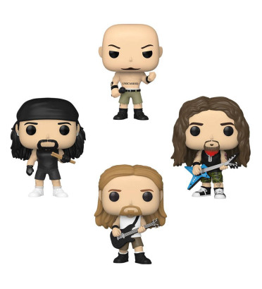 4 PACK PHILIP ANSELMO,VINNIE PAUL,DIMEBAG DARRELL,REX BROWN / PANTERA / FIGURINE FUNKO POP