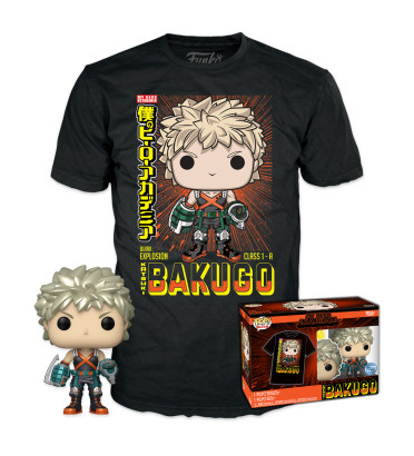 T-SHIRT S AVEC POP BAKUGO METALLIC / MY HERO ACADEMIA / FIGURINE FUNKO POP