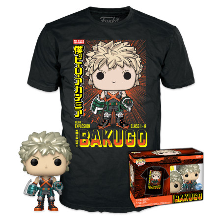 T-SHIRT S AVEC POP BAKUGO METALLIC / MY HERO ACADEMIA / FIGURINE FUNKO POP